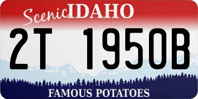 ID license plate 2T1950B