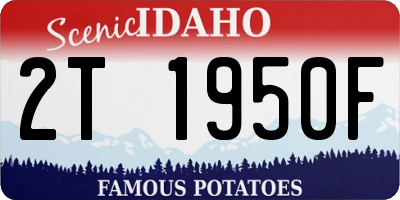 ID license plate 2T1950F