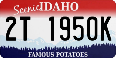 ID license plate 2T1950K