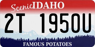 ID license plate 2T1950U