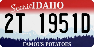 ID license plate 2T1951D