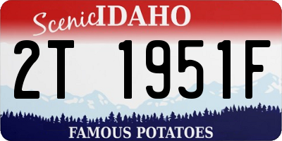 ID license plate 2T1951F