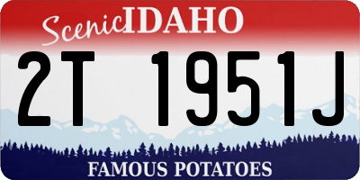 ID license plate 2T1951J