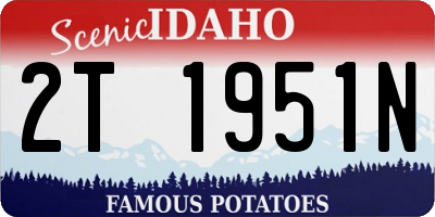 ID license plate 2T1951N