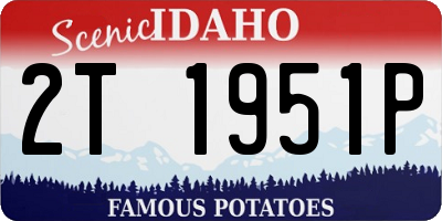 ID license plate 2T1951P