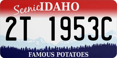 ID license plate 2T1953C