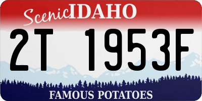 ID license plate 2T1953F