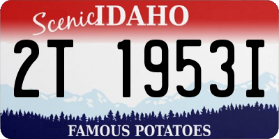 ID license plate 2T1953I