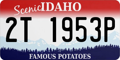 ID license plate 2T1953P