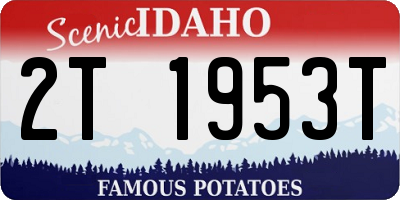 ID license plate 2T1953T