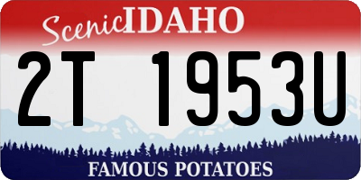 ID license plate 2T1953U