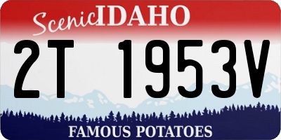 ID license plate 2T1953V