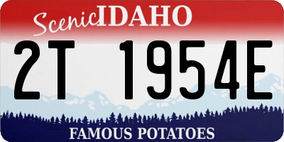 ID license plate 2T1954E