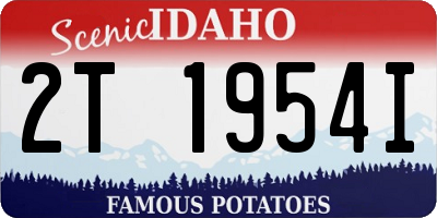 ID license plate 2T1954I