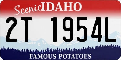 ID license plate 2T1954L