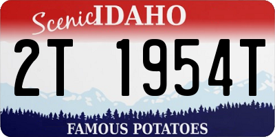 ID license plate 2T1954T