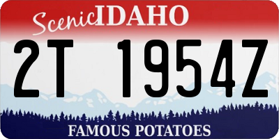 ID license plate 2T1954Z