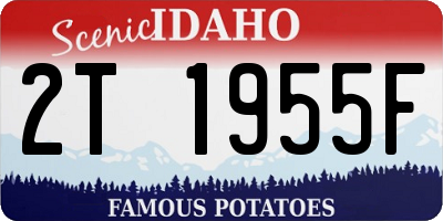 ID license plate 2T1955F