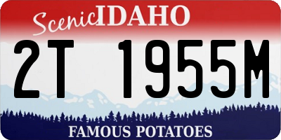 ID license plate 2T1955M