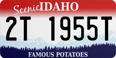 ID license plate 2T1955T