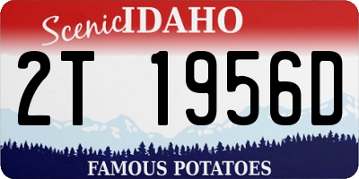 ID license plate 2T1956D