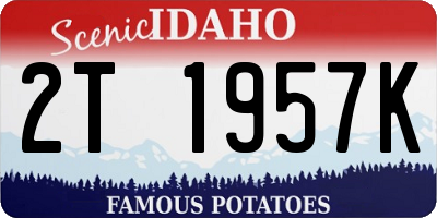 ID license plate 2T1957K
