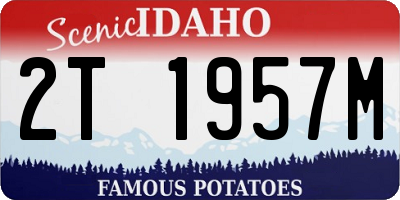 ID license plate 2T1957M