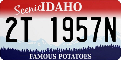 ID license plate 2T1957N
