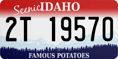 ID license plate 2T1957O