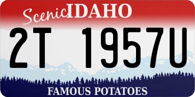 ID license plate 2T1957U