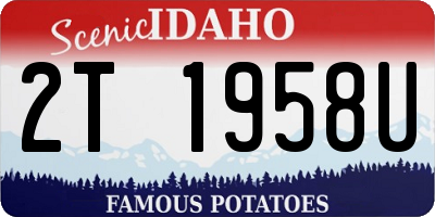 ID license plate 2T1958U