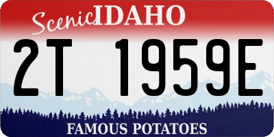 ID license plate 2T1959E