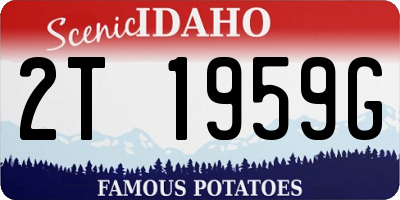 ID license plate 2T1959G