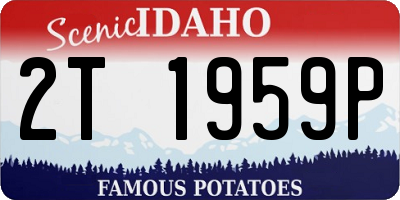 ID license plate 2T1959P
