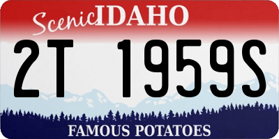 ID license plate 2T1959S