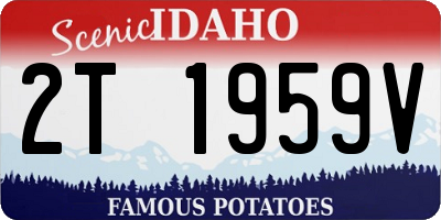 ID license plate 2T1959V