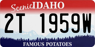 ID license plate 2T1959W