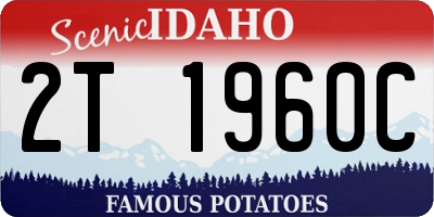 ID license plate 2T1960C