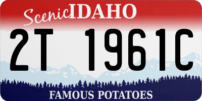 ID license plate 2T1961C