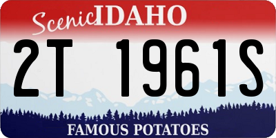 ID license plate 2T1961S