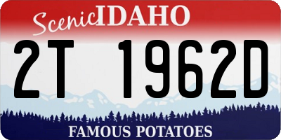 ID license plate 2T1962D