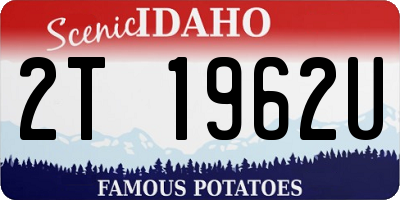 ID license plate 2T1962U