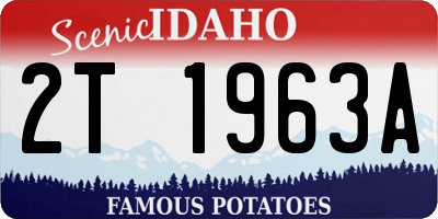 ID license plate 2T1963A