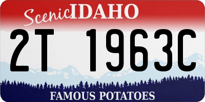 ID license plate 2T1963C