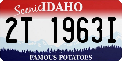 ID license plate 2T1963I