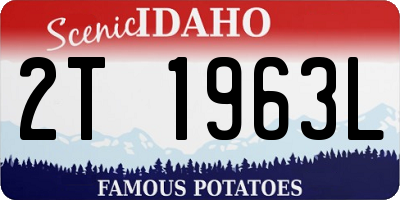 ID license plate 2T1963L