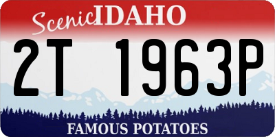ID license plate 2T1963P