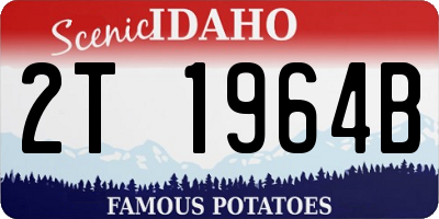 ID license plate 2T1964B