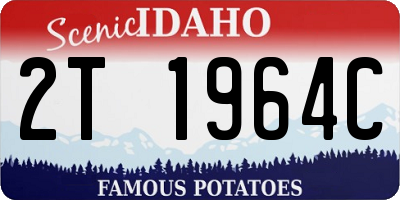 ID license plate 2T1964C