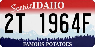 ID license plate 2T1964F